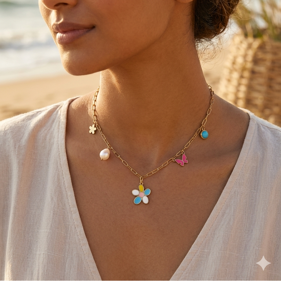 Daisy Pop Charm Necklace