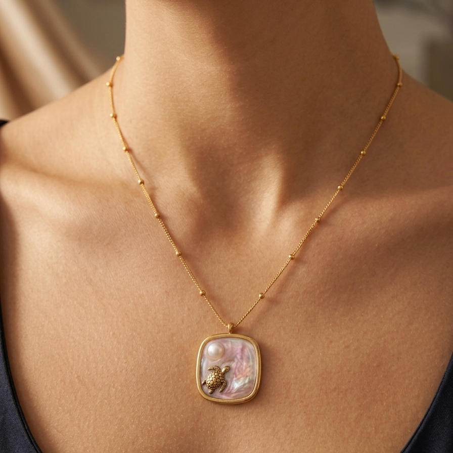 Ocean Princess Turtle Necklace