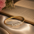 Celeste Crystal Leaf Bangle