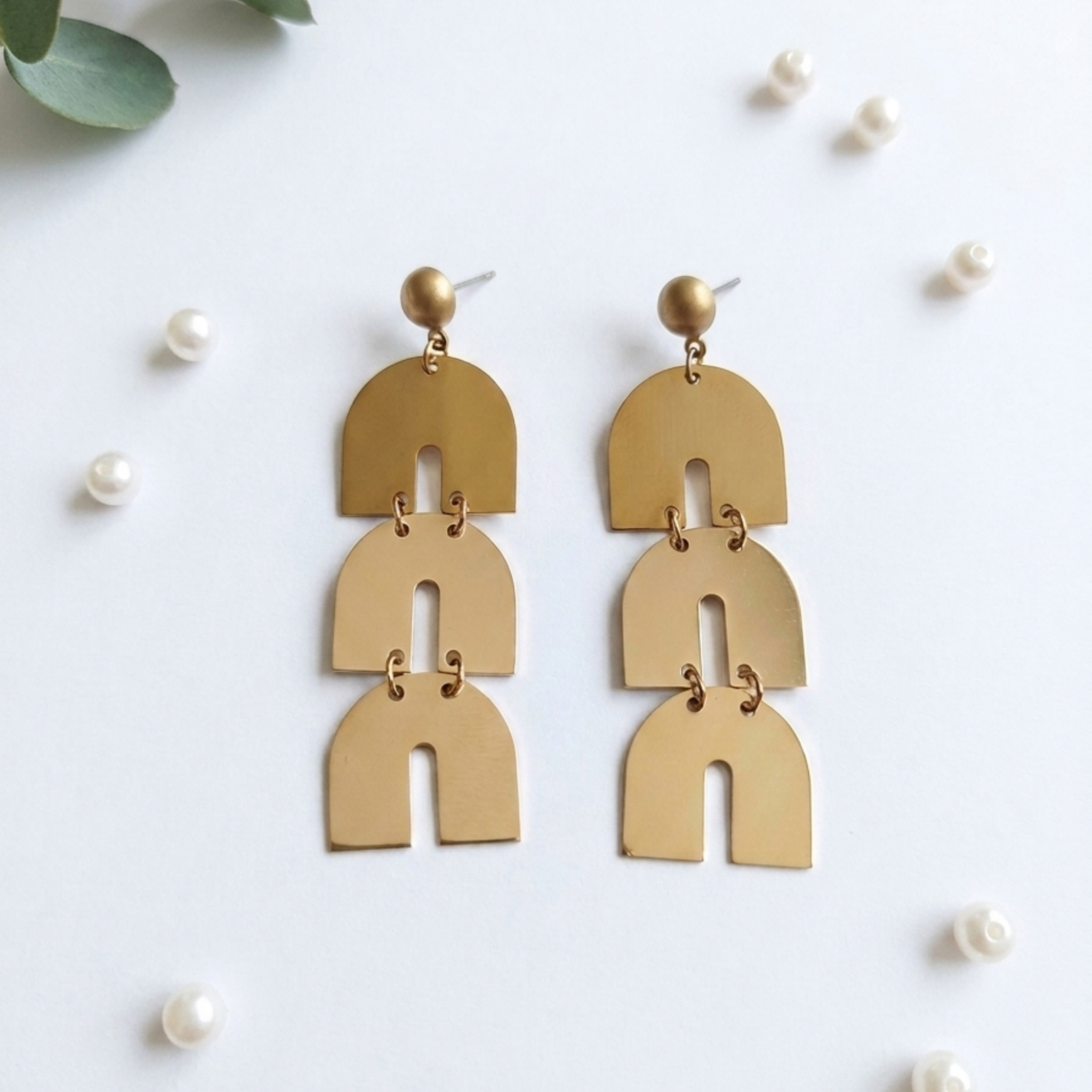 Golden Arch Statement Earrings
