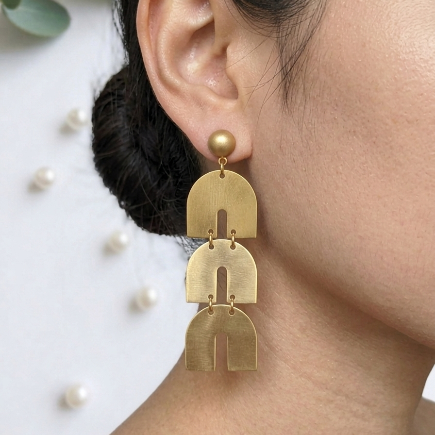 Golden Arch Statement Earrings