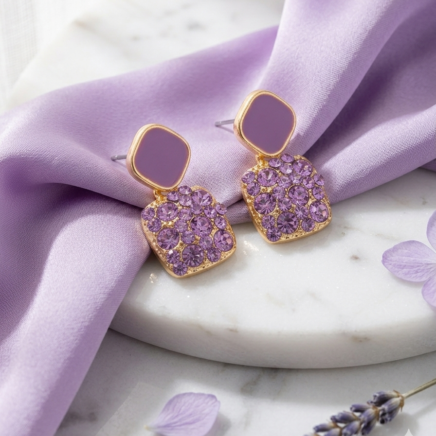 Lavender Luxe Drop Earrings