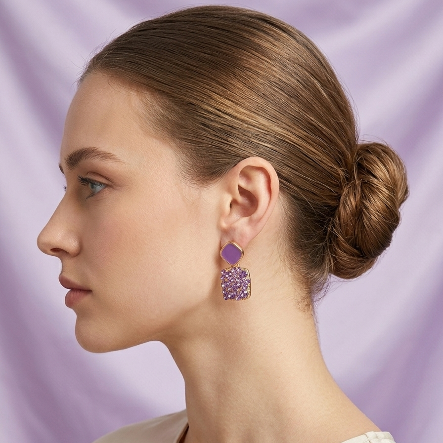 Lavender Luxe Drop Earrings