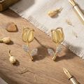 Golden Tulip Stud Earrings