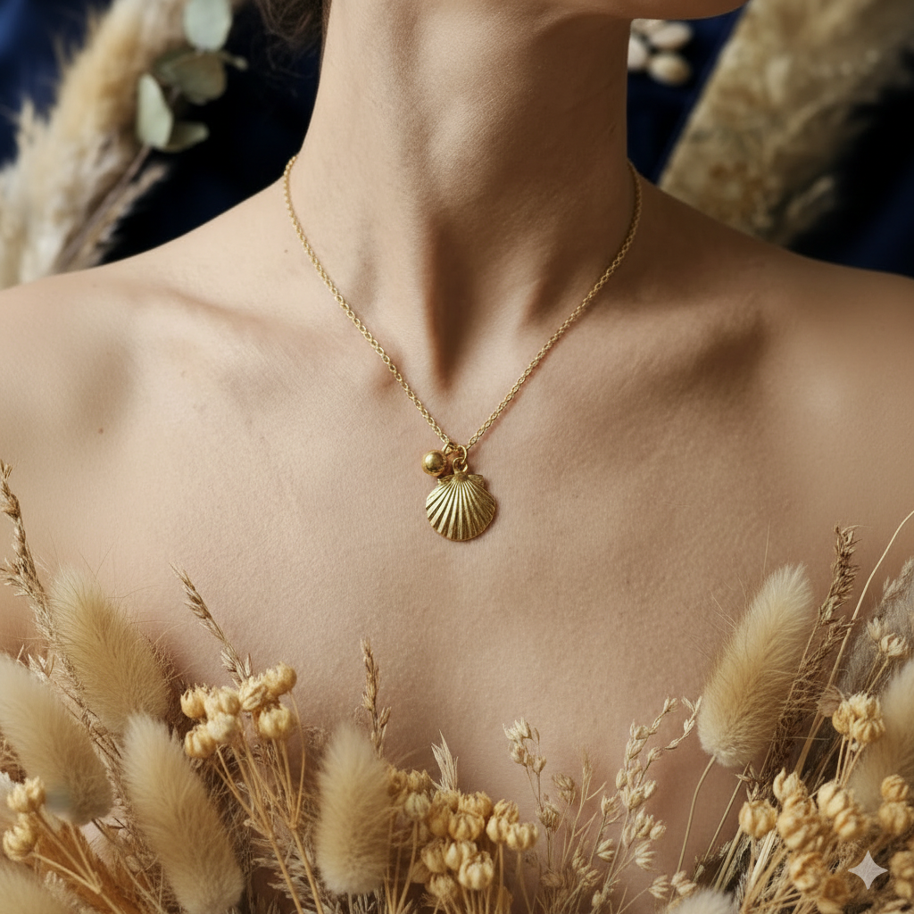 Aurelia Seashell Charm Necklace