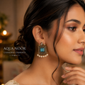 Aqua Noor Chandbali Earrings