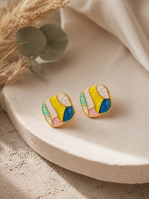 Aurora Mosaic Stud Earrings