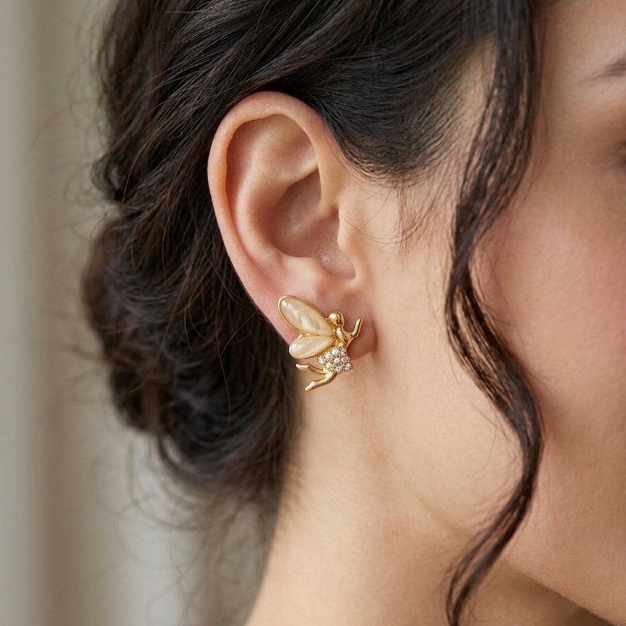 Fairy Wing Stud Earrings