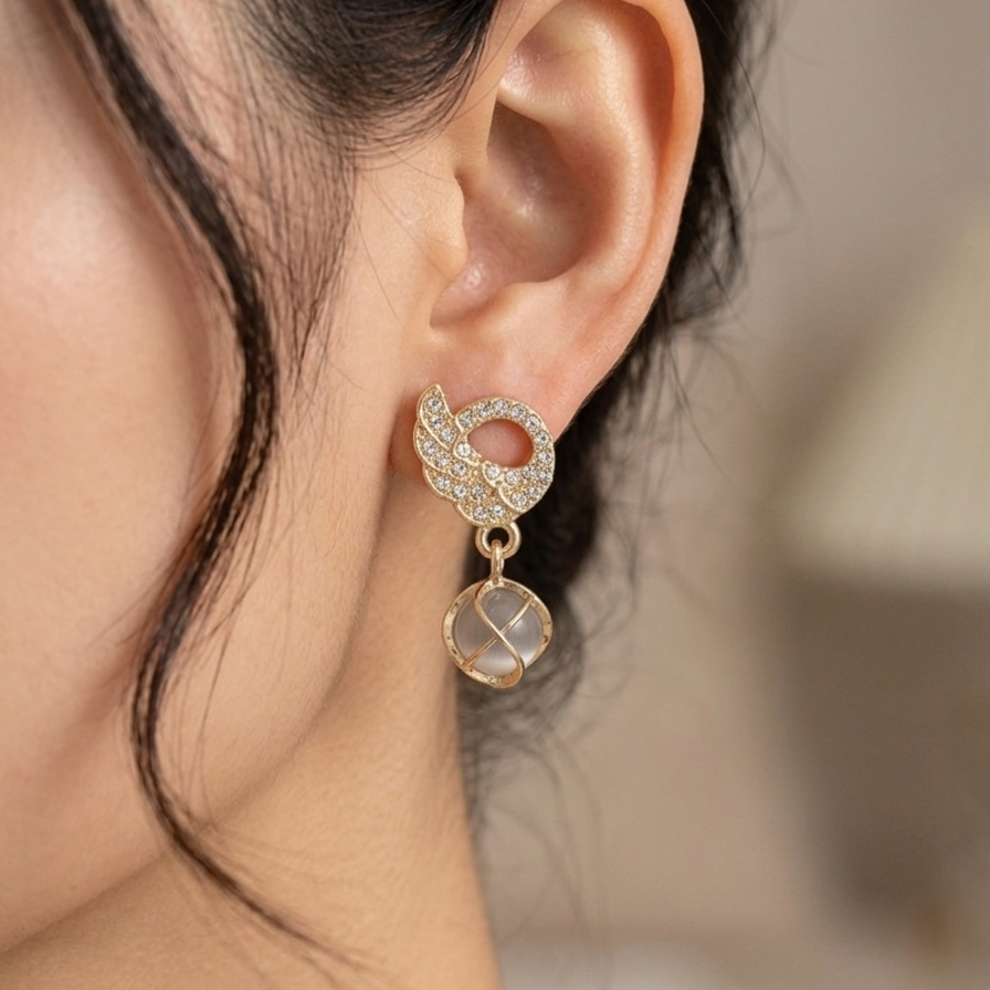 Swan Grace Drop Earrings