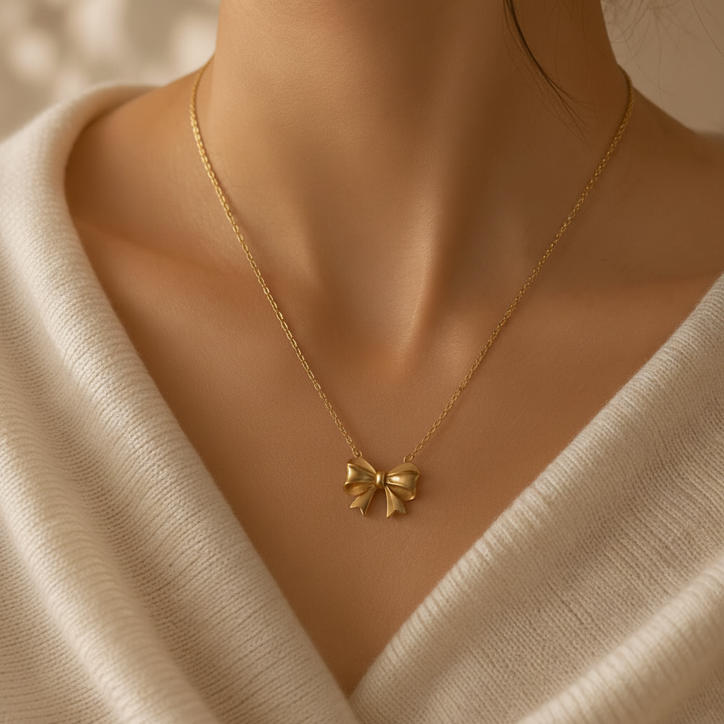 Éloise Bow Charm Necklace