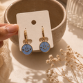 Happy Charm Hoop Earrings