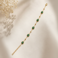 Emerald Oval Stone Bracelet