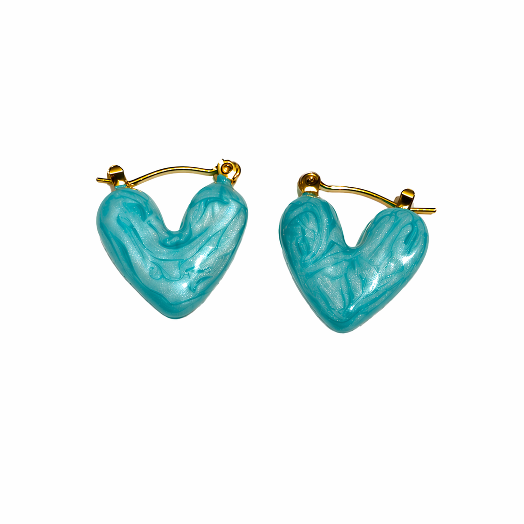 Turquoise Heart Earrings