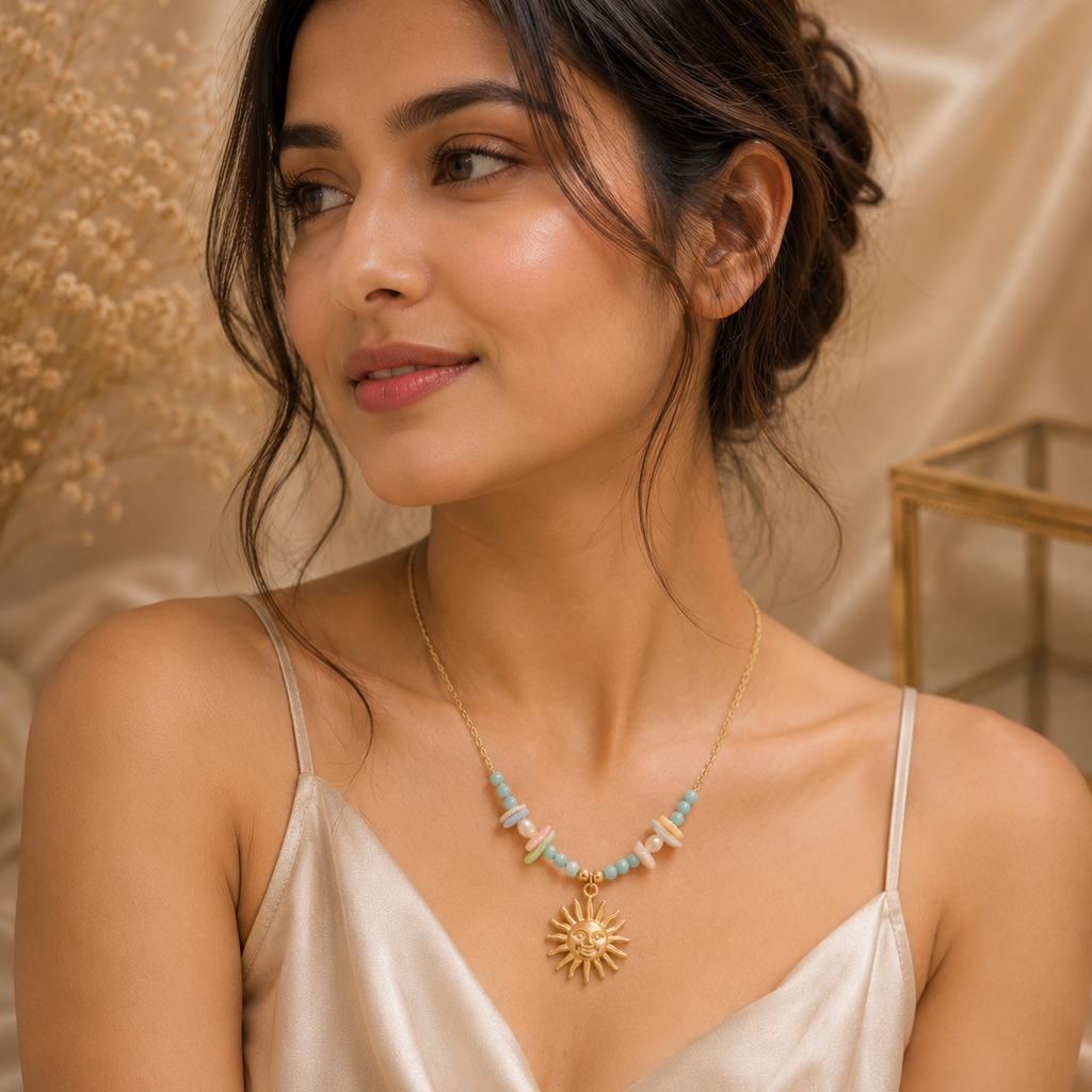 Sun Kissed Bead Necklace