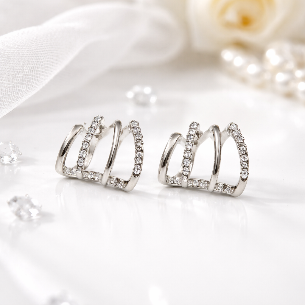 Celeste Crystal Hoops