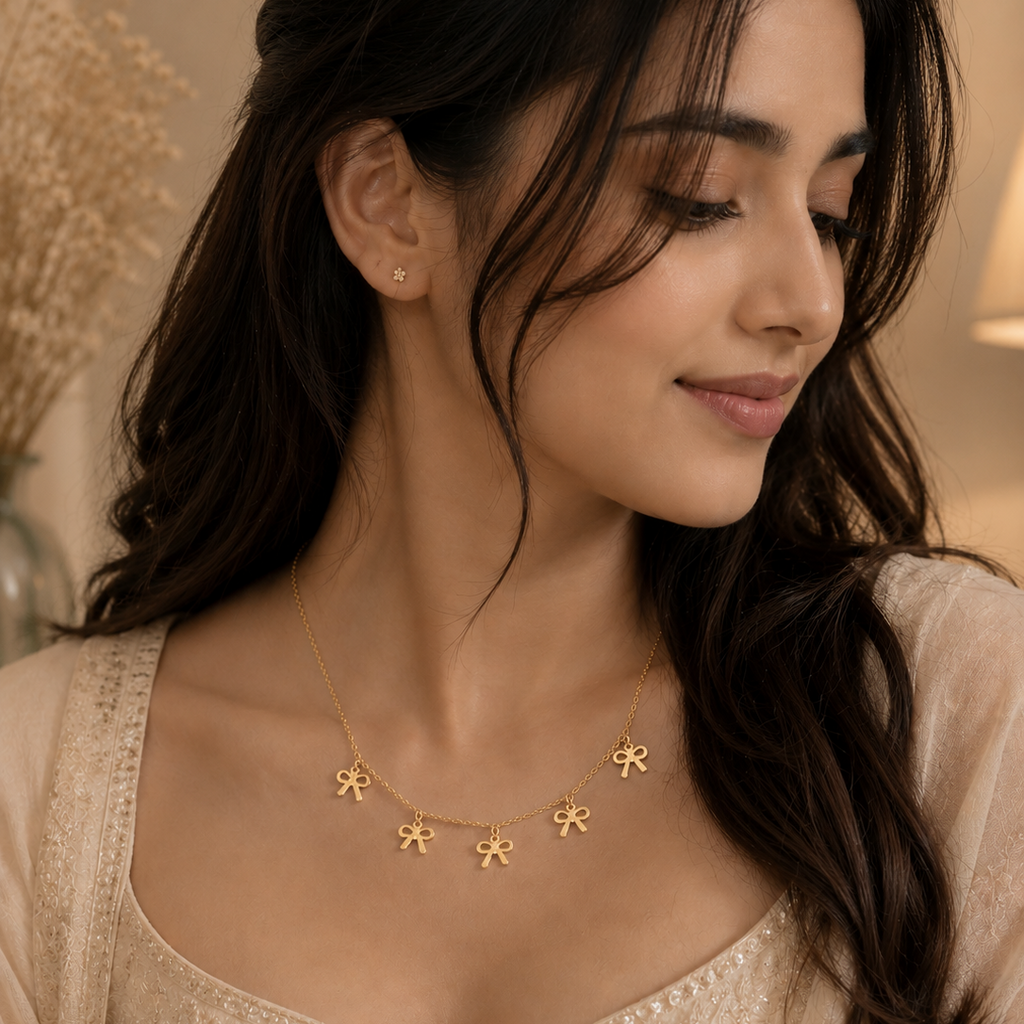 Sweet Knot Charm Necklace