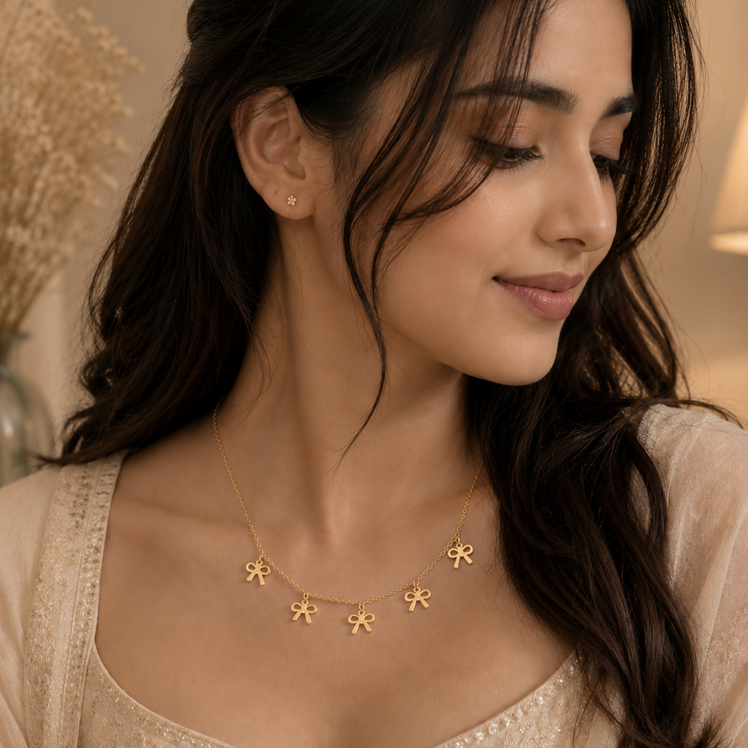 Sweet Knot Charm Necklace